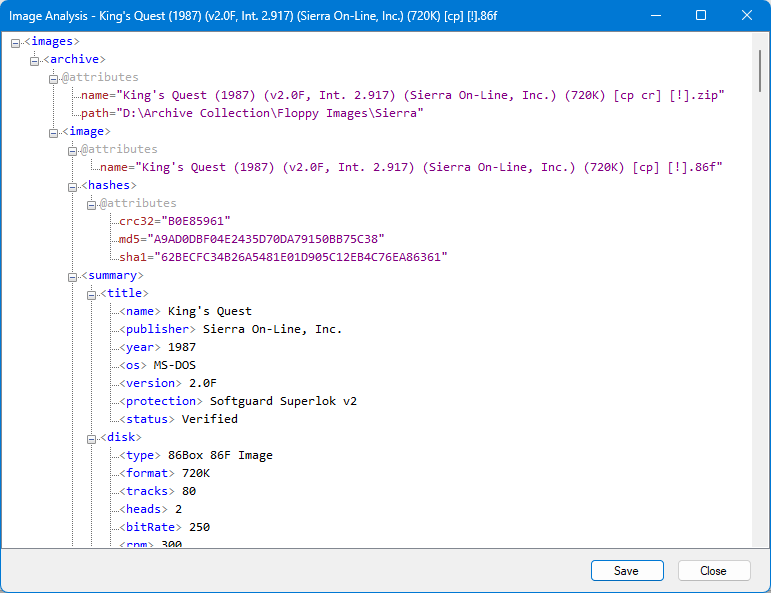 XML Viewer Dialog