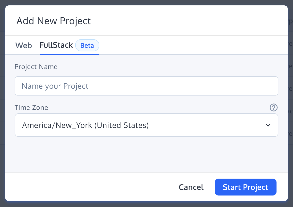 Creating a Fullstack project in the Convert UI