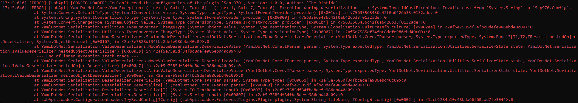 Configuration Error
