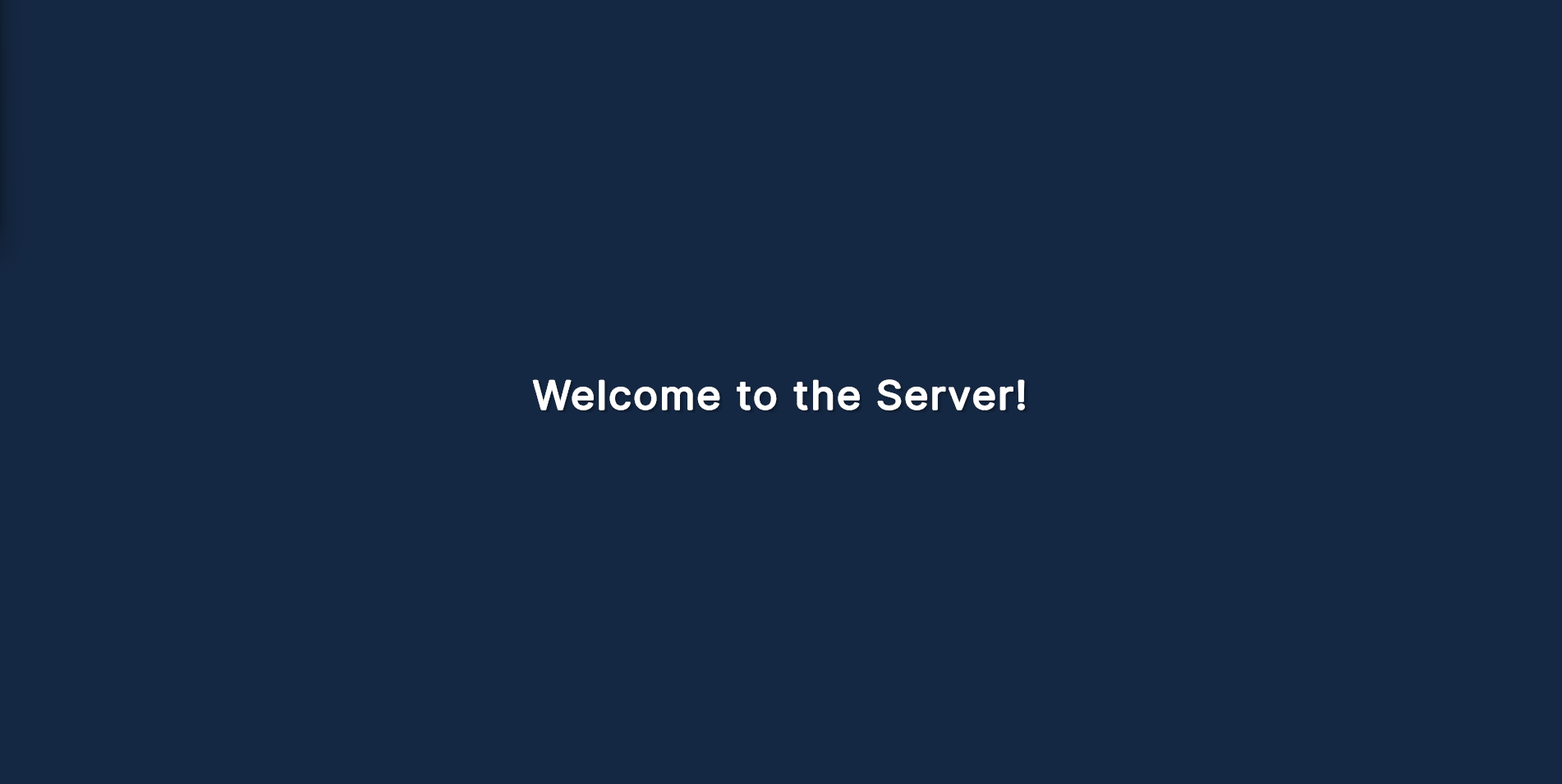Welcome Message