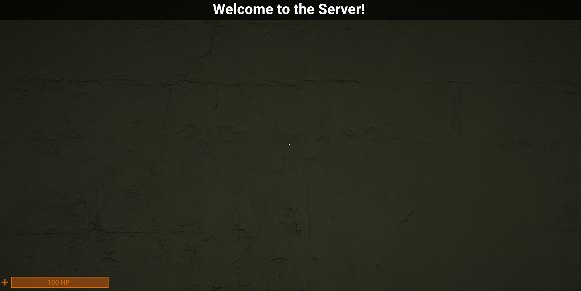 The code above produces this centered welcome message
